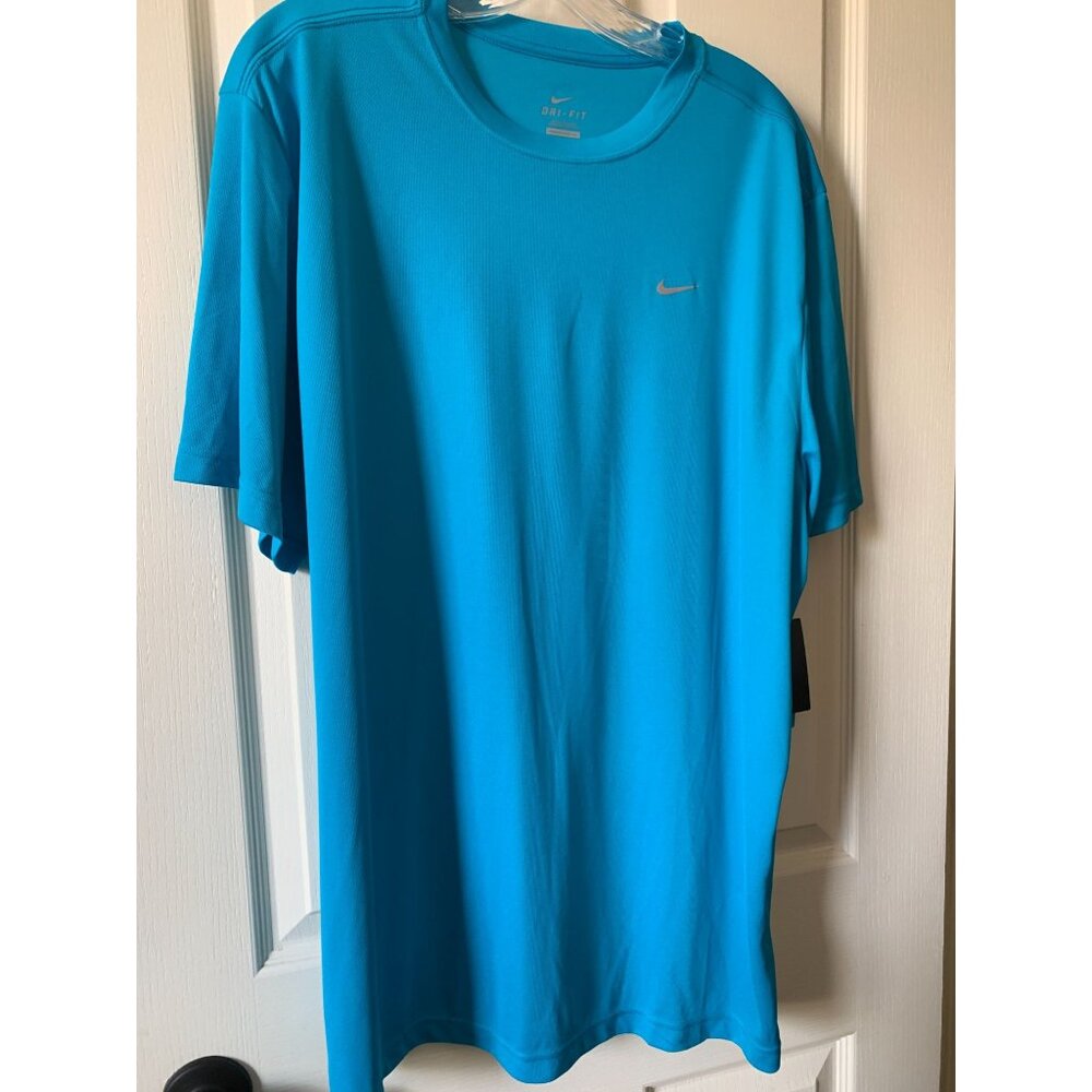 Nike XXL Shirt Dri Fit Moisture Wicking Athletic Performance Shirt Vibrant Blue